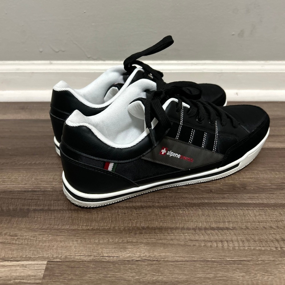 Alpine Swiss Sneakers Men's 11 Black Low Top Casual Urban Lifestyle Shoes STEFAN - Picture 5 of 13